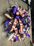 Football Wreaths, Ravens Football Wreaths, NFL Football Wreaths, MADE TO ORDER 7-10 days for production ANY TEAM