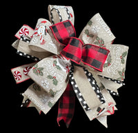 Snowman Merry Christmas Clip-on Bow 12"x12"