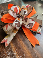 Fall Football Leaf Clip-on Bow 12" x 12" X 6"