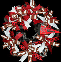 Football Wreaths, College Team Inspired Football Wreaths, College Football Wreaths, MADE TO ORDER 7-10 days for production