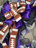 Football Wreaths, Ravens Football Wreaths, NFL Football Wreaths, MADE TO ORDER 7-10 days for production ANY TEAM