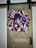 Football Wreaths, Ravens Football Wreaths, NFL Football Wreaths, MADE TO ORDER 7-10 days for production ANY TEAM