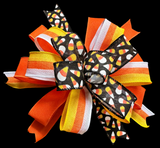 Halloween Candy Corn Clip-on Bow 12"x12"