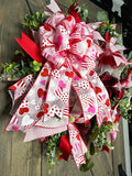 Valentine's Day Wreath, Valentine's Day Wreath for Front Door, Valentine's Day Wreath for Any Room, Pink & Red Valentine's Day Deco Mesh Wreath, Made to order