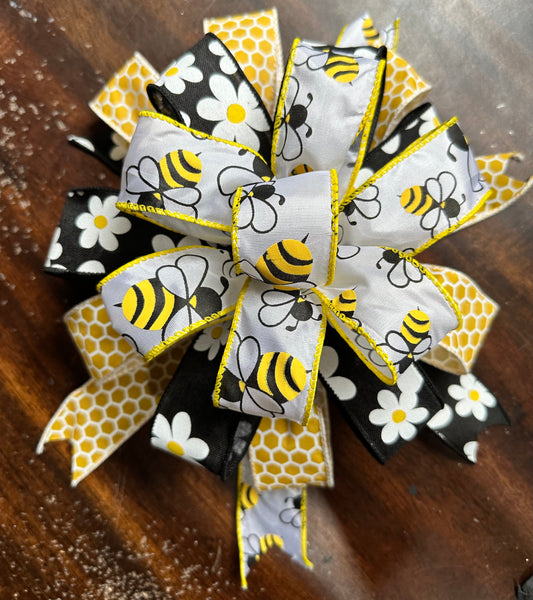Spring/Summer Bumble Bee Clip-on Bow 12" X 12"X 6"