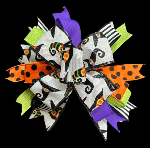 Halloween Witch Hats Clip-on Bow 12"x12"