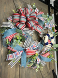 Welcome Aboard Nautical Lobster 24" Handmade Deco Mesh Wreath