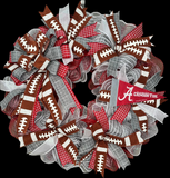 Football Wreaths, College Team Inspired Football Wreaths, College Football Wreaths, MADE TO ORDER 7-10 days for production