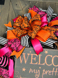 Welcome My Pretties Wreath, Halloween Wreath, Witch Halloween Wreath, Halloween Door Decor