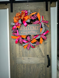 Welcome My Pretties Wreath, Halloween Wreath, Witch Halloween Wreath, Halloween Door Decor