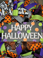 Happy Halloween Wreath, 24" Deco Mesh Halloween Wreath