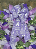 Pancreatic Fight Cancer Awareness Handmade Wreath