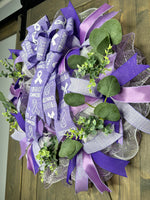 Pancreatic Fight Cancer Awareness Handmade Wreath