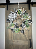 Dog Bone Paw Print Country Rustic Farmhouse Wreath