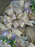 Lavender Farmhouse Country Front Door Handmade Wreath
