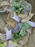 Lavender Farmhouse Country Front Door Handmade Wreath