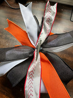 Clip-On Bow for Wreaths, Baseball Clip-On Bow for Home Decor, Baseball Bow (CUSTOM COLORS)