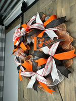 Custom Team Baseball Wreath, Custom Baseball Handmade 24" Wreath - you pick the team and colors- processing time is 7-10 business days for this wreath.