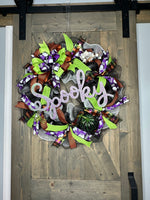 Halloween Wreath, Spooky Halloween Wreath, Halloween Wreath, Halloween Door Decor ONLY ONE AVAILABLE