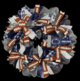 Football Wreaths, College Team Inspired Football Wreaths, College Football Wreaths, MADE TO ORDER 7-10 days for production