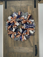 Football Wreaths, College Team Inspired Football Wreaths, College Football Wreaths, MADE TO ORDER 7-10 days for production