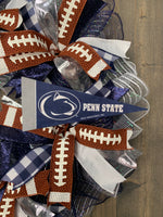 Football Wreaths, College Team Inspired Football Wreaths, College Football Wreaths, MADE TO ORDER 7-10 days for production