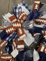 Football Wreaths, College Team Inspired Football Wreaths, College Football Wreaths, MADE TO ORDER 7-10 days for production